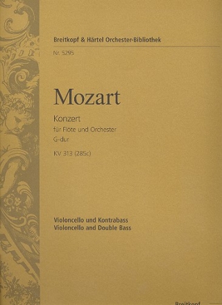 Konzert G-Dur KV313 fr Flte und Orchester Violoncello / Kontraba