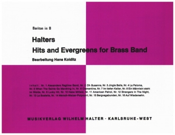 Halters Hits and Evergreens Band 1 fr Blasorchester Bariton in B