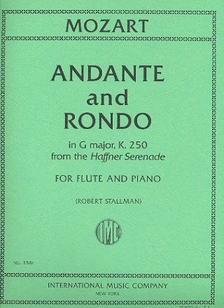 Andante and Rondo G Major KV250 (from the Haffner Serenade) for flute and piano