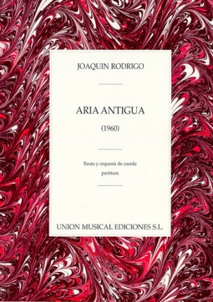 Aria Antigua for flute and strings score