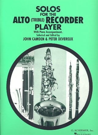 Solos for the Alto Recorder Player for Treble recorder and Piano