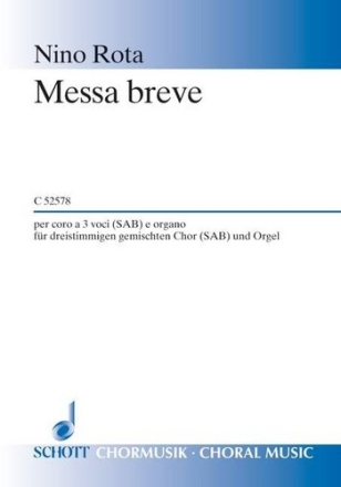 Messa breve fr gemischten Chor (STB) und Orgel Partitur