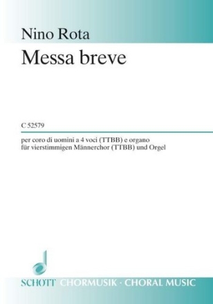 Messa breve fr Mnnerchor (TTBB) und Orgel Partitur