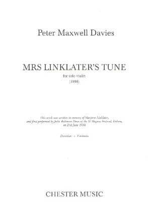 Mrs Linklater's Tune for violin