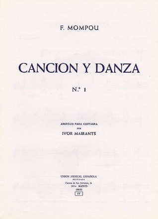 Cancion y danza no.1 para Guitarra