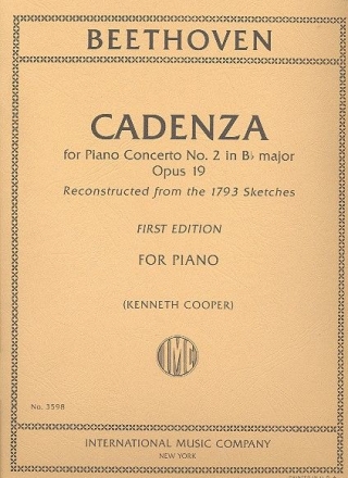 Kadenz aus Konzert B-Dur Nr.2 op.19 fr Klavier und Orchester fr Klavier