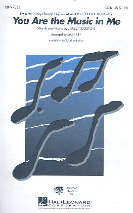 You are the Music in me for mixed chorus (SATB) and piano score