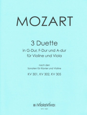 3 Duette nach Sonaten fr Violine und Klavier: fr Violine und Viola 