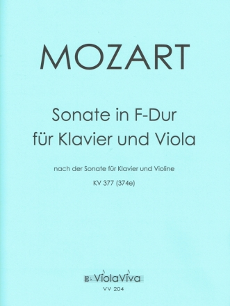 Sonate F-Dur KV377 fr Violine und Klavier fr Viola und Klavier