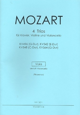 Trios fr Violine, Violoncello und Klavier Viola-Stimme statt Violoncello