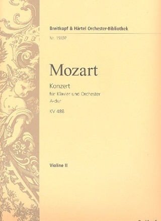 Konzert A-Dur KV488 fr Klavier und Orchester Violine 2