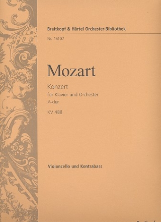 Konzert A-Dur KV488 fr Klavier und Orchester Violoncello / Kontraba