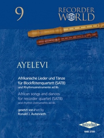 Ayelevi fr 4 Blockflten (SATB), Rhythmusinstrumente ad lib Partitur und Stimmen