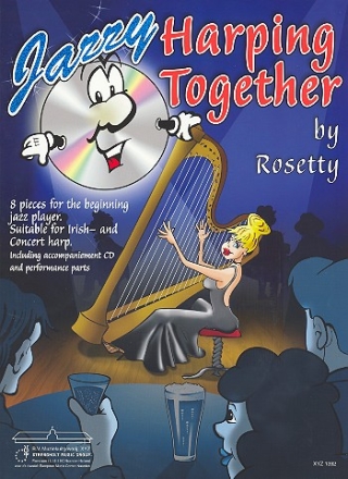 Jazzy Harping together (+CD) for 2 harps (c- and b-instrument ad lib), score and parts