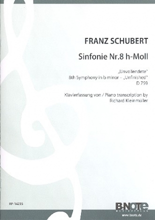 Sinfonie h-Moll Nr.8  fr Orchester und Klavier fr Klavier