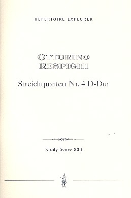 Streichquartett D-Dur Nr. 4 fr Streichquartett Studienpartitur