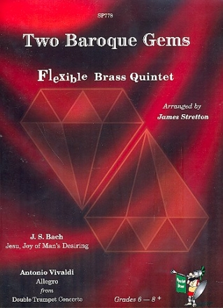 2 Baroque Gems for 2 trumpets, Horn in F, trombone and tuba score and parts