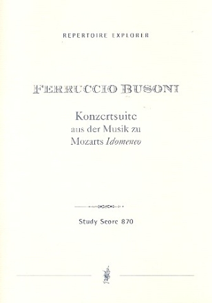 Konzertsuite aus der Musik zu Mozarts Idomeneo fr Orchester Studienpartitur