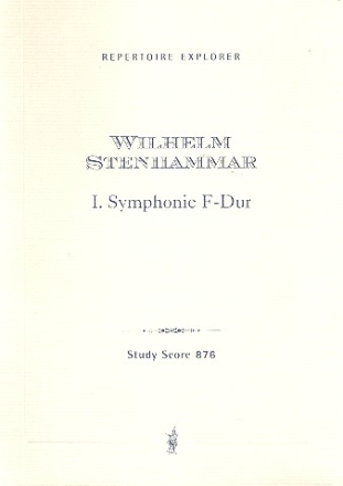 Sinfonie F-Dur Nr.1 fr Orchester Studienpartitur