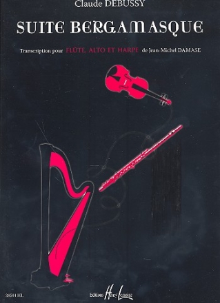 Suite Bergamasque  pour flute, alto et harpe parties