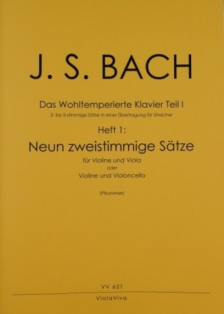 Das Wohltemperierte Klavier Teil 1 Band 1 fr Violine und Viola (Violoncello) 3 Spielpartituren