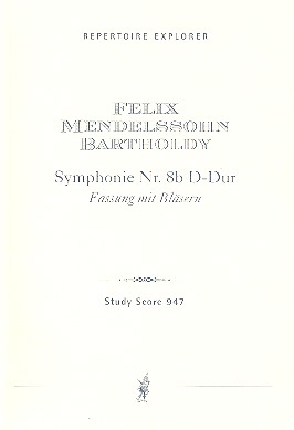 Sinfonie Nr.8b D-Dur (Fassung mit Blsern) fr Orchester Studienpartitur