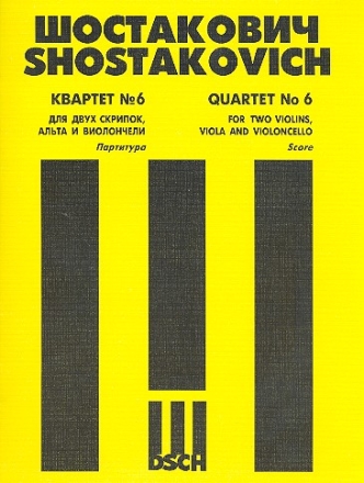 Streichquartett G-Dur Nr.6 op.101 Partitur