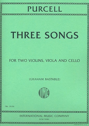 3 Songs for 2 violins, viola and cello score and parts