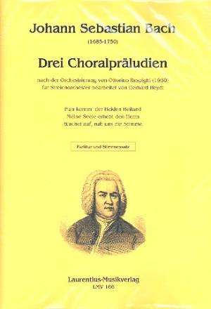 3 Choralprludien fr Streichorchester Partitur und Stimmenset (5-5-4-3-2)