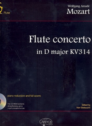 Flute Concerto d major KV314 (+CD-ROM) flute and piano reduction and full score