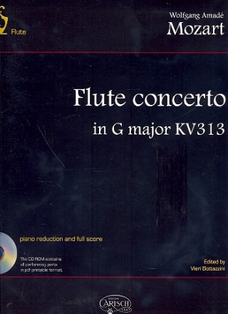 Flute Concerto g major KV313 (+CD-Rom) piano reduction and full score