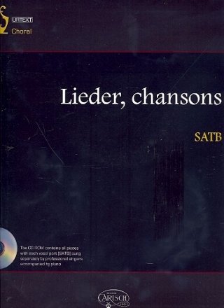 Lieder Chansons (+CD-Rom) fr gem Chor a cappella Partitur