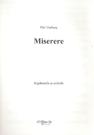 Miserere fr gem Chor a cappella Partitur