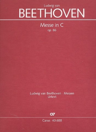 Messe C-Dur op.86 fr Soli, gem Chor und Orchester Partitur