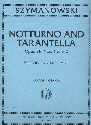 Notturno and Tarantella op.28 nos.1+2 for violin and piano