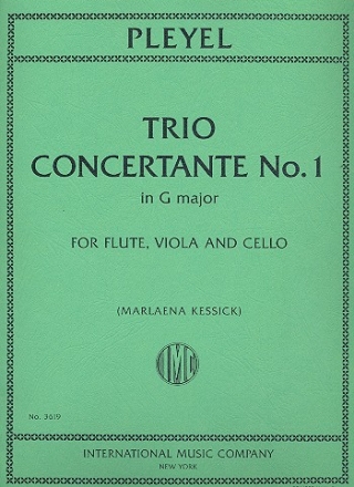 Trio Concertante g major no.1 for flute, viola and cello score and parts