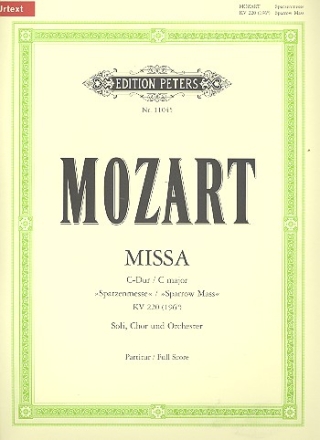 Missa C-Dur KV220 (196b) fr Soli, gem Chor und Orchester Partitur (la)