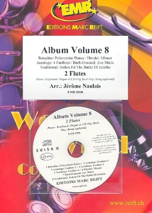 Album vol.8 (+CD) for 2 flutes (piano/keyboard/organ ad lib) 2 scores