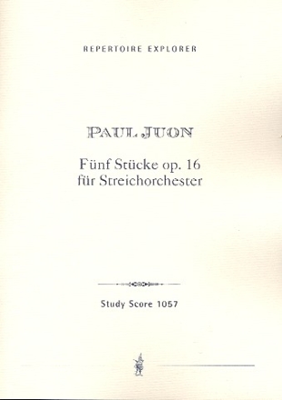 5 Stcke op.16 fr Streichorchester Studienpartitur