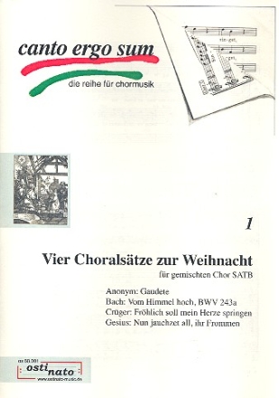 4 Choralstze zur Weihnacht fr gem Chor a cappella Partitur