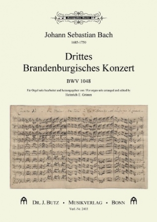 Brandenburgisches Konzert Nr.3 BWV1048 fr Orgel