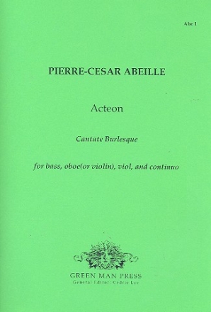 Aceton for bass, Oboe (violin), viol and Bc score and parts