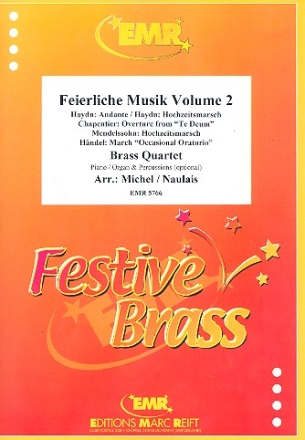 Feierliche Musik Band 2 fr 4 Blechblser (Klavier/Orgel und Percussion ad lib) Partitur und Stimmen