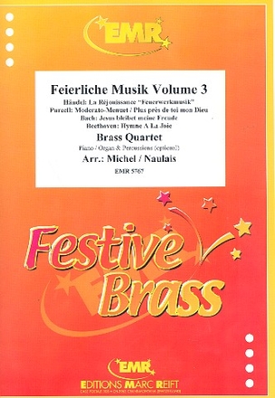 Feierliche Musik Band 3 fr 4 Blechblser (Klavier/Orgel und Percussion ad lib) Partitur und Stimmen