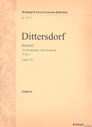 Konzert Krebs172 (Fassungen in E-Dur und D-Dur) fr Kontrabass und Orchester Violine 2