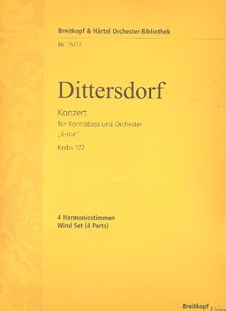 Konzert Krebs172 (Fassungen in E-Dur und D-Dur) fr Kontrabass und Orchester Harmonie