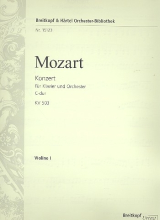 Konzert C-Dur KV503 fr Klavier und Orchester Violine 1