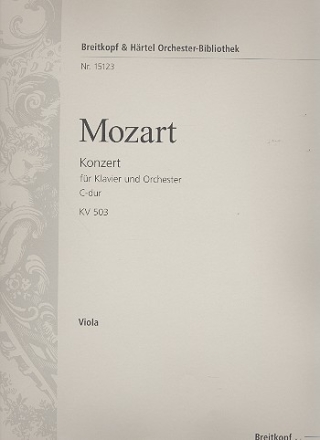 Konzert C-Dur KV503 fr Klavier und Orchester Viola