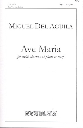 Ave Maria for female chorus and piano (or harp) score