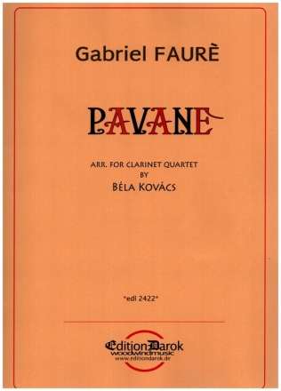 Pavane op.50 for 3 clarinets and bass clarinet score and parts